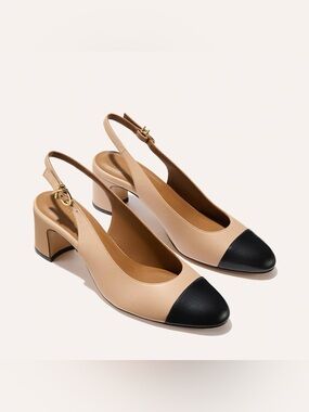 Margaux Cluny Slingback Dune & Black Nappa